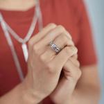 142 Ring Dames DOUBLE LINKED Collectie