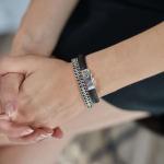 155BLK Armband Zwart Dames ALPHA Collectie