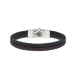 157BBR Armband Zwart-Bruin CHEVRON Collectie