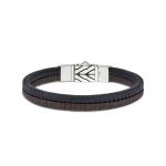 157BBR Armband Zwart-Bruin CHEVRON Collectie