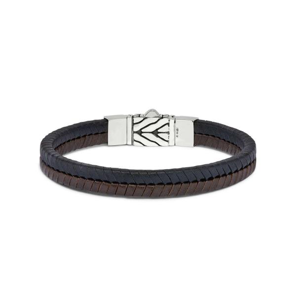 157BBR Armband Zwart-Bruin CHEVRON Collectie