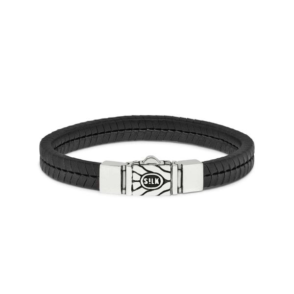 157BLK Armband Zwart CHEVRON Collectie