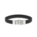 157BLK Armband Zwart CHEVRON Collectie
