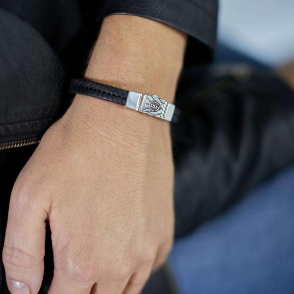 157BLK Armband Zwart Dames CHEVRON Collectie