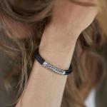158BLK Armband Zwart Dames ZIPP Collectie