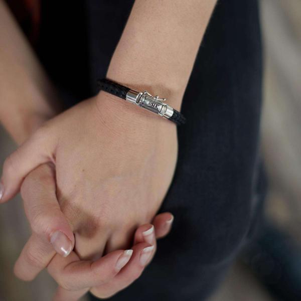 171BLK Armband Zwart Dames WEAVE Collectie