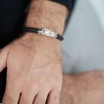 171BLK Armband Zwart Heren WEAVE Collectie