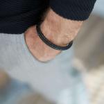 171BLK Armband Zwart Heren WEAVE Collectie