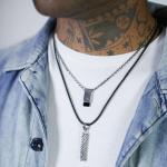 179BLK Ketting Zwart Heren ROOTS Collectie