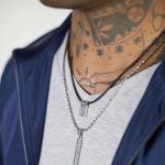 183BLK Ketting Zwart Heren CHEVRON Collectie