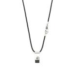 184BLK Ketting Zwart CHEVRON Collectie