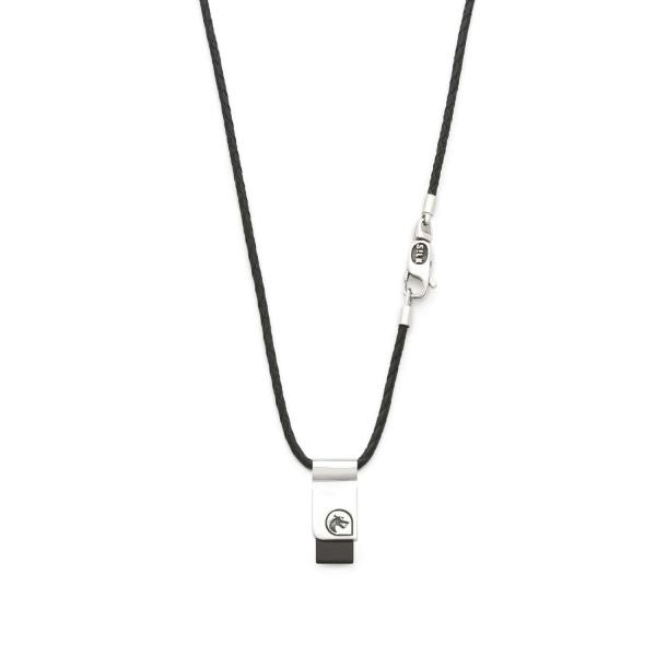 184BLK Ketting Zwart CHEVRON Collectie