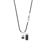 184BLK Ketting Zwart CHEVRON Collectie