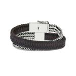 214BBR Armband Zwart-Bruin CLASSIC CHEVRON Collectie