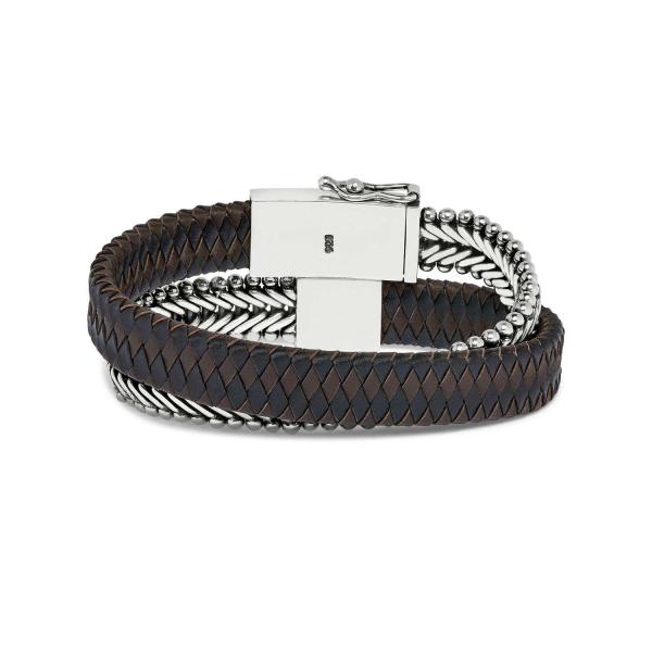 214BBR Armband Zwart-Bruin CLASSIC CHEVRON Collectie