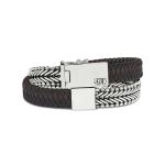 214BBR Armband Zwart-Bruin CLASSIC CHEVRON Collectie