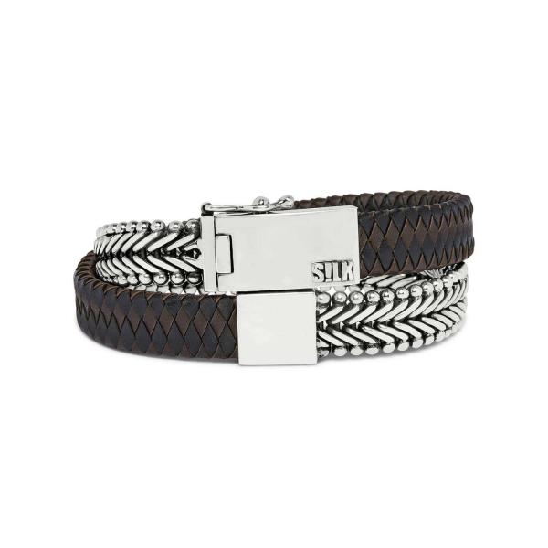 214BBR Armband Zwart-Bruin CLASSIC CHEVRON Collectie