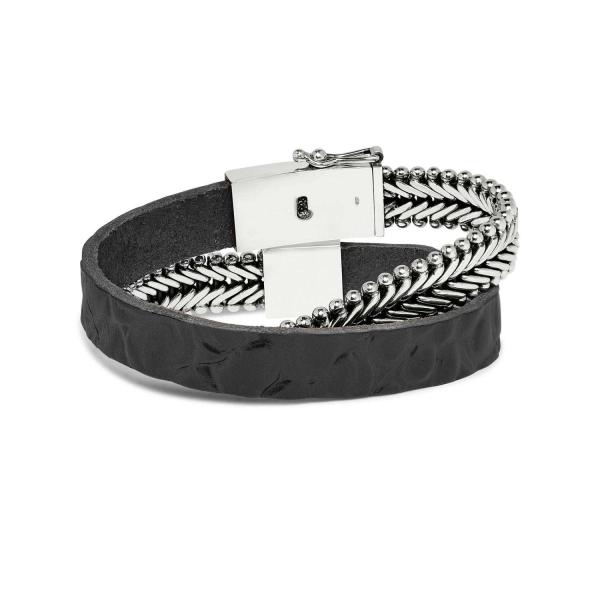 214BKC Armband Zwart Croco CLASSIC CHEVRON Collectie