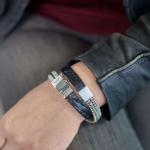 214BKC Armband Zwart Croco Dames CLASSIC CHEVRON Collectie