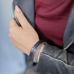 214BKC Armband Zwart Croco Dames CLASSIC CHEVRON Collectie