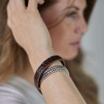 214BRC Armband Bruin Croco Dames CLASSIC CHEVRON Collectie