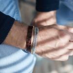 214BRC Armband Bruin Croco Heren CLASSIC CHEVRON Collectie