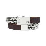 214BRC Armband Bruin Croco CLASSIC CHEVRON Collectie