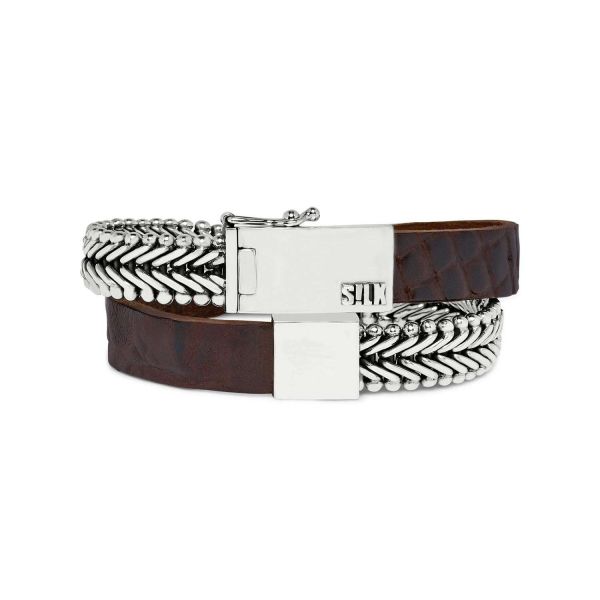 214BRC Armband Bruin Croco