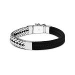 252BLK Armband Zwart CHEVRON Collectie