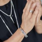 252BLK Armband Zwart Dames CHEVRON Collectie