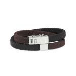 258BBR Armband Zwart-Bruin ALPHA Collectie