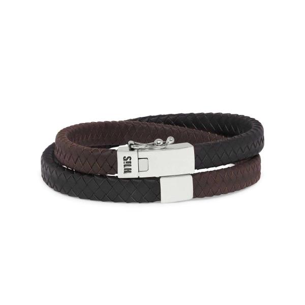 258BBR Armband Zwart-Bruin ALPHA Collectie