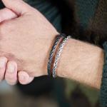 265BLK Armband Zwart Heren FOX Collectie