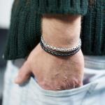 265BLK Armband Zwart Heren FOX Collectie