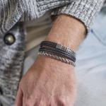 277BLK Armband Zwart Heren BOLD Collectie