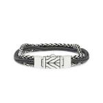 283 armband zilver gepolijst, mat & zwart RAW Collectie