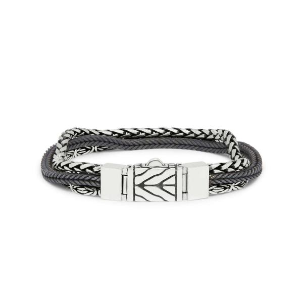 283 armband zilver gepolijst, mat & zwart RAW Collectie