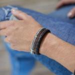326BBR Armband Zwart-Bruin Dames ARCH Collectie