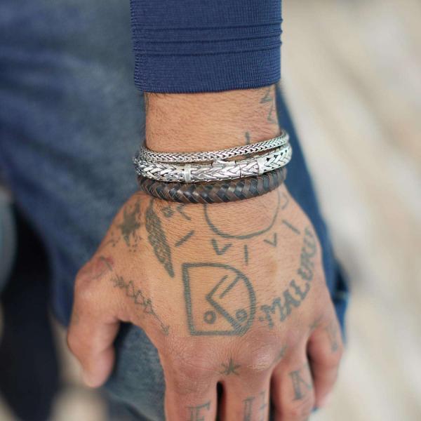 326BBR Armband Zwart-Bruin Heren ARCH Collectie