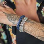 326BBU Armband Zwart-Blauw Dames ARCH Collectie