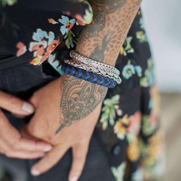 326BBU Armband Zwart-Blauw Dames ARCH Collectie