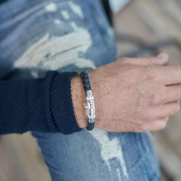 326BBU Armband Zwart-Blauw Heren ARCH Collectie