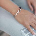 355BLK Armband Zwart Dames ROOTS Collectie