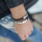 362BBR Armband Zwart-Bruin Heren ALPHA Collectie
