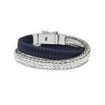 362BBU Armband Zwart-Blauw ALPHA Collectie