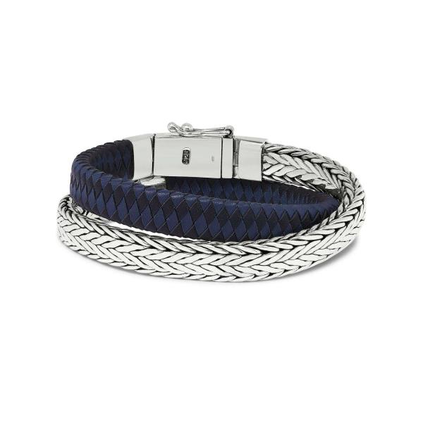 362BBU Armband Zwart-Blauw ALPHA Collectie