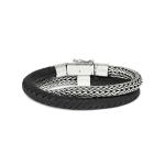 370BLK Armband Zwart ROOTS Collectie