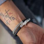 370BLK Armband Zwart Heren ROOTS Collectie