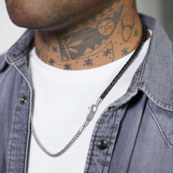 383BLK Armband | Ketting Zwart Heren ROOTS Collectie