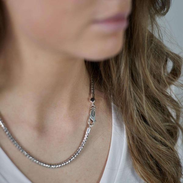 389BLK Ketting Zwart Dames ROOTS Collectie
